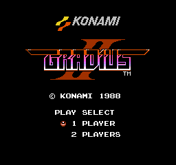 Gradius II Title Screen